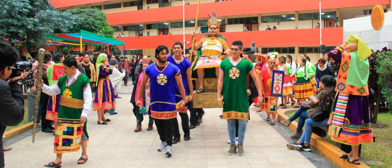 Centro Cultural Federico Villarreal escenifica Inti Raymi en el Local Central
